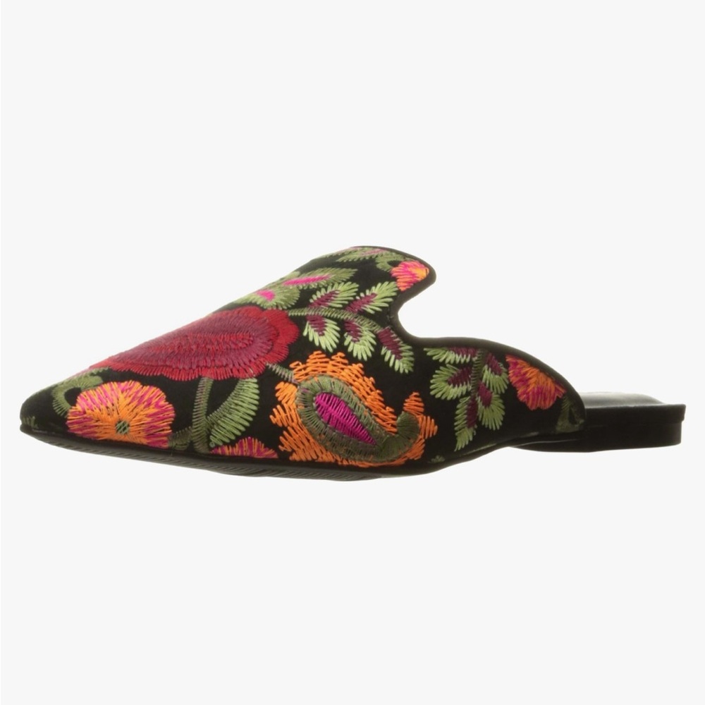 Floral Patterned Mules / Pointed Flats Size 9